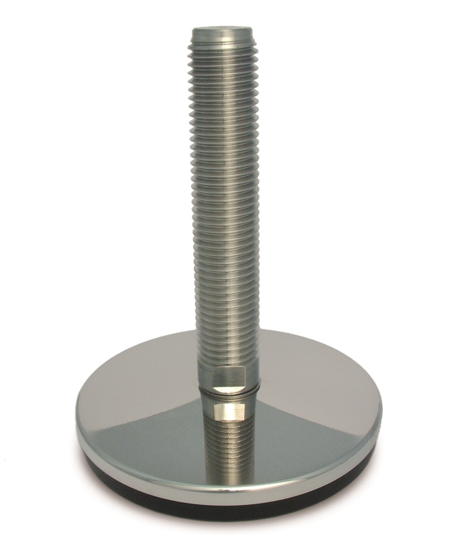Stainless steel adjustable feet Ø 150, fixed screw with 5° tilt, medium load